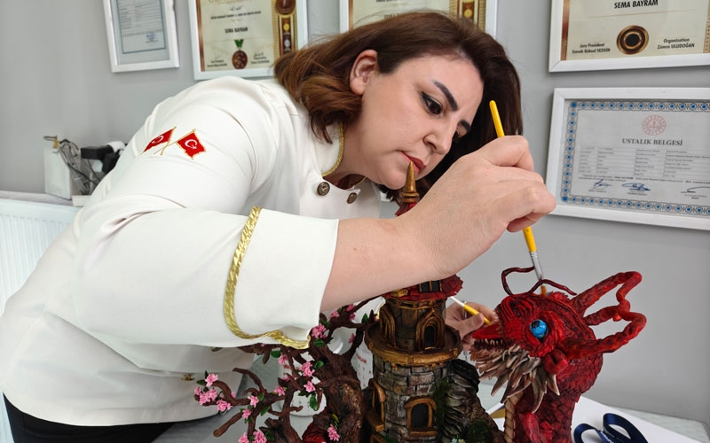 Kayserili pasta şefi Yunanistan'da altın madalya kazandı