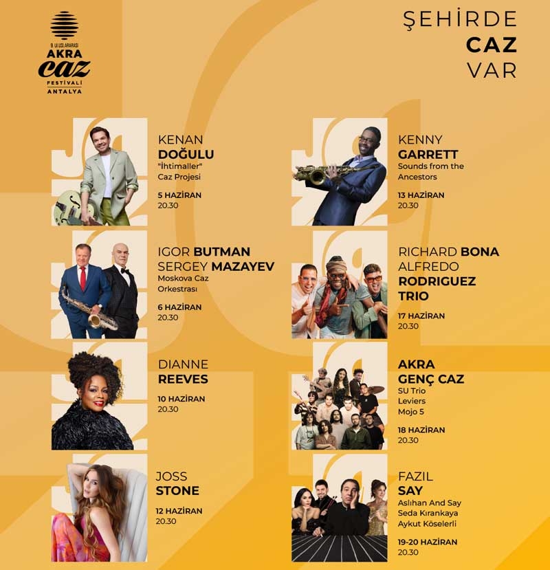 9. Antalya Akra Caz Festivali yarın başlıyor
