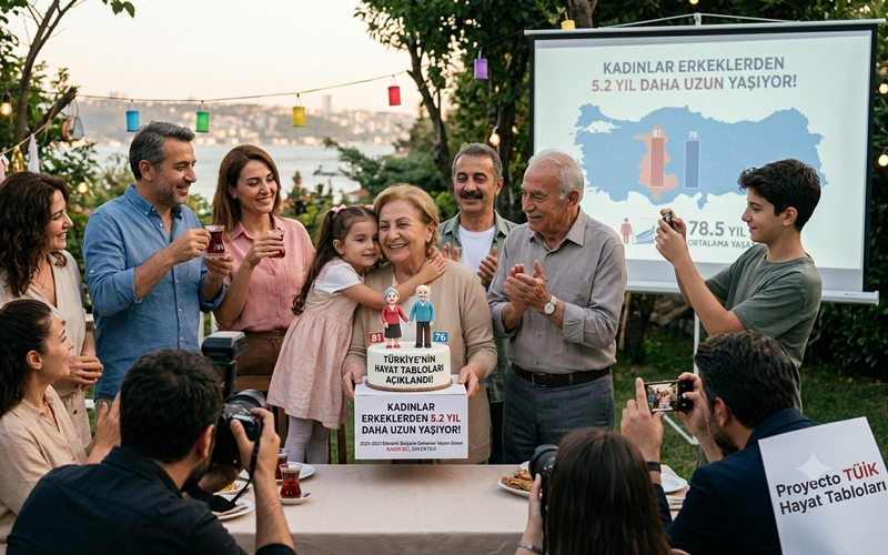 Türkiye'de kadınların erkeklerden 5,2 yıl daha uzun yaşıyor