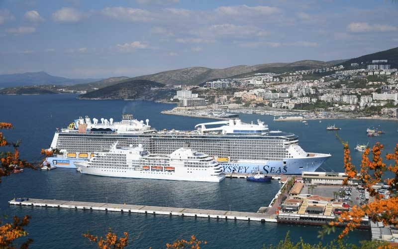 2 kruvaziyerle 4 bin 694 turist geldi