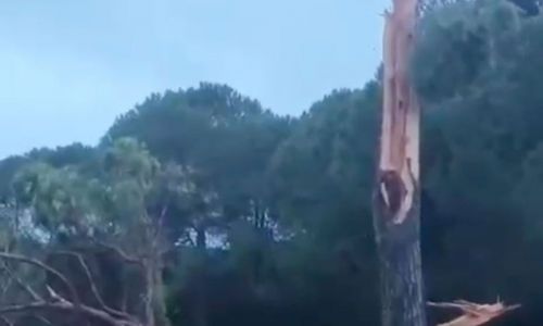 Golf sahasına yıldırım düştü