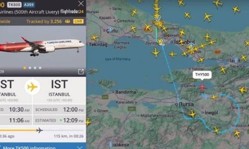 THY  500’üncü uçağı gökyüzündeki yolculuğuna başladı
