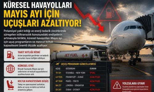 Küresel havayolları Mayıs ayı için uçuş programlarını ve mevcut koltuk kapasitesini azaltıyor