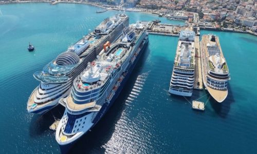 4 Kruvaziyer gemi ile 10 bin 800 turist geldi