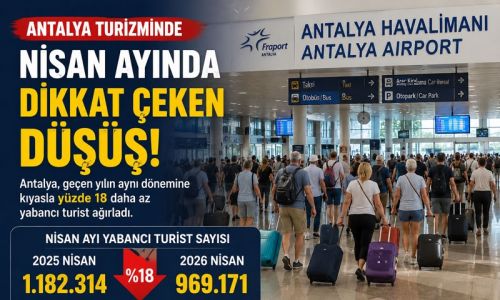 Antalya nisan ayında yüzde 18 daha az yabancı turist ağırladı