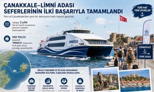Çanakkale-Limni seferleri ‘IMBROS’ gemisiyle başarıyla tamamlandı