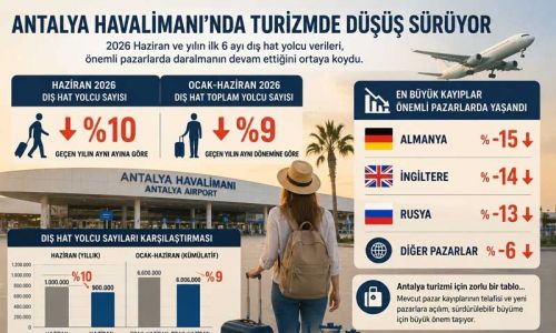 Antalya’da Almanya, Rusya ve İngiltere pazarları geriledi