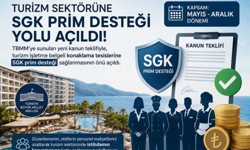 Konaklama tesislerine SGK prim desteği sağlanmasının önü açıldı