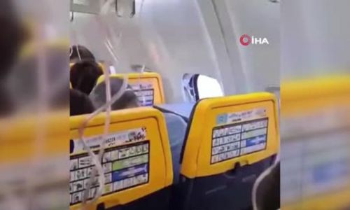 Uçuş sırasında bir yolcu, camı kırılan uçaktan dışarı uçma tehlikesi atlattı