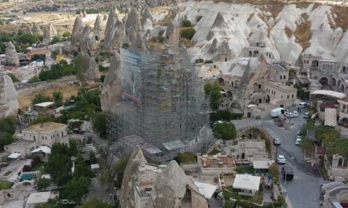 Kapadokya'da 7 peri bacasının korunması için çalışma yapıldı