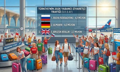 Türkiye'nin yabancı ziyaretçi trafiğinde Rusya Federasyonu ilk sırada yer aldı